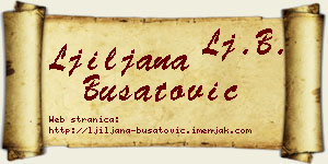 Ljiljana Bušatović vizit kartica